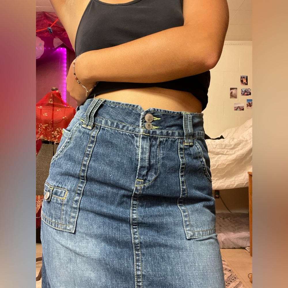 Midi Jean Skirt